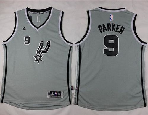 Spurs #9 Tony Parker Grey Youth Stitched NBA Jersey Spurs #9 Tony Parker Grey Youth Stitched NBA Jersey