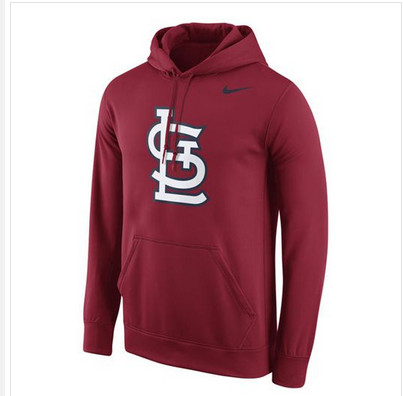 St.Louis Cardinals Nike Logo Performance Pullover Red MLB Hoodie