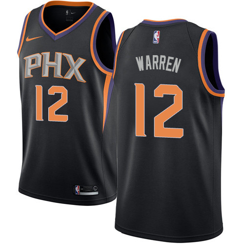Suns #12 T.J. Warren Black Women's Basketball Swingman Statement Edition Jersey