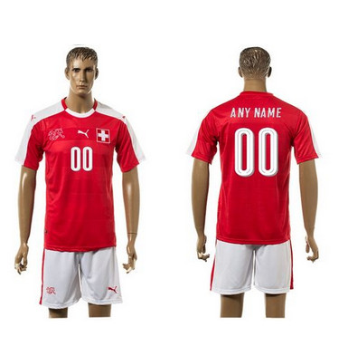 Switzerland Personalized Home Soccer Country Jersey Switzerland Personalized Home Soccer Country Jersey