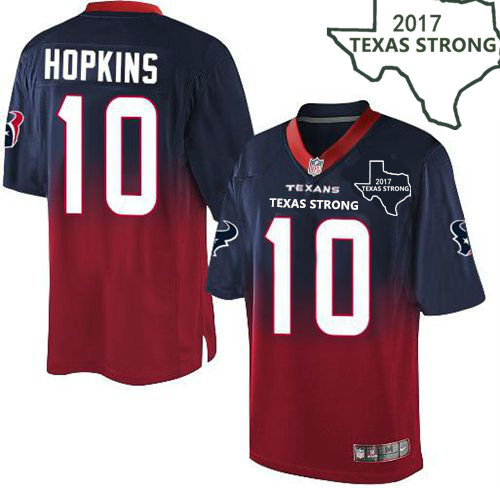 Nike Texans Navy Blue Red Women's Stitched NFL Elite Fadeaway Fashion Jersey