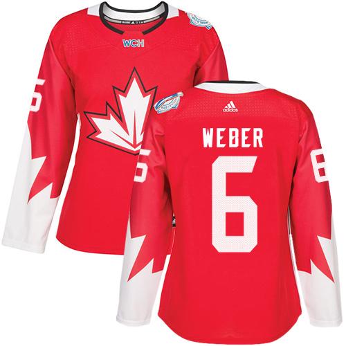Team Canada #6 Shea Weber Red 2016 World Cup Women's Stitched NHL Jersey Team Canada #6 Shea Weber Red 2016 World Cup Women's Stitched NHL Jersey
