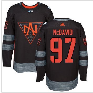 Team North America #97 Connor McDavid Black 2016 World Cup mens Stitched NHL Jersey