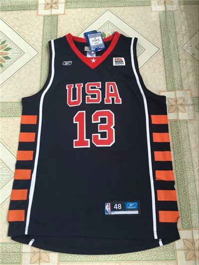 Team USA #13 Duncan Navy Blue Stitched NBA Jersey