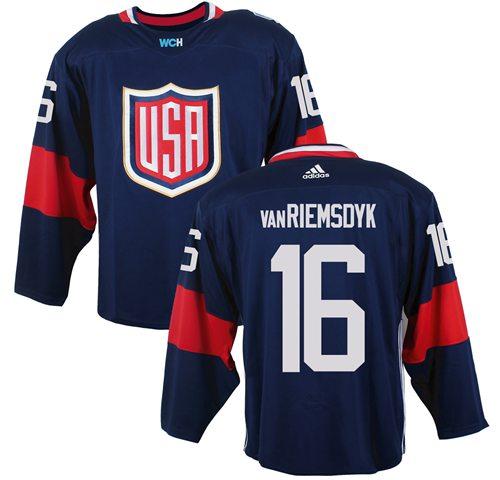 Team USA #16 James van Riemsdyk Navy Blue 2016 World Cup Stitched NHL Jersey Team USA #16 James van Riemsdyk Navy Blue 2016 World Cup Stitched NHL Jersey