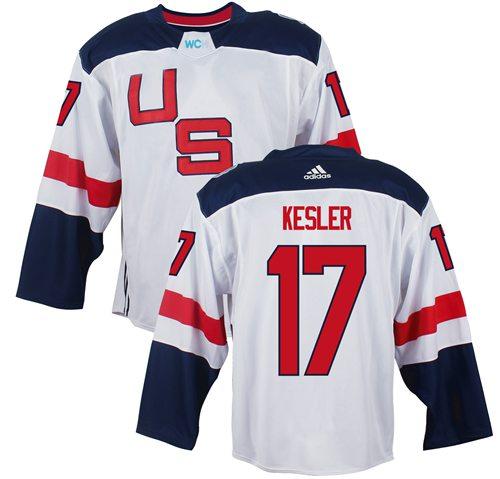 Team USA #17 Ryan Kesler White 2016 World Cup Stitched Youth NHL Jersey