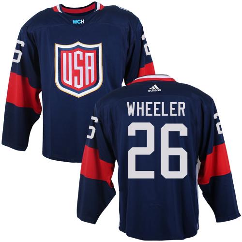 Team USA #26 Blake Wheeler Navy Blue 2016 World Cup Stitched NHL Jersey Team USA #26 Blake Wheeler Navy Blue 2016 World Cup Stitched NHL Jersey