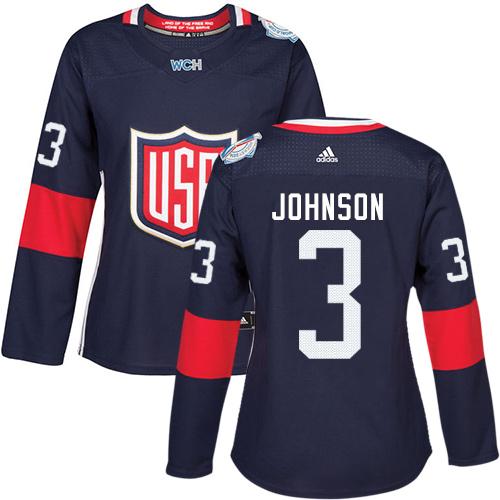 Team USA #3 Jack Johnson Navy Blue 2016 World Cup Women's Stitched NHL Jersey Team USA #3 Jack Johnson Navy Blue 2016 World Cup Women's Stitched NHL Jersey