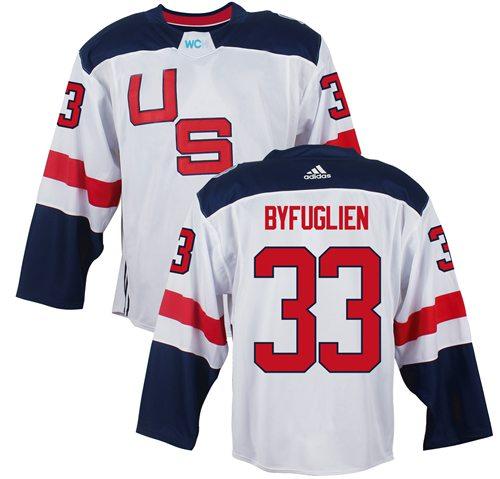 Team USA #33 Dustin Byfuglien White 2016 World Cup Stitched Youth NHL Jersey