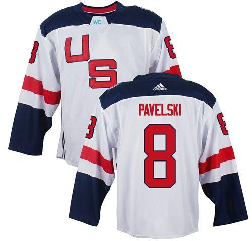 Team USA #8 Joe Pavelski White 2016 World Cup Stitched Youth NHL Jersey