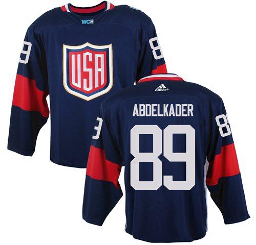 Team USA #89 Justin Abdelkader Navy Blue 2016 World Cup Stitched NHL Jersey Team USA #89 Justin Abdelkader Navy Blue 2016 World Cup Stitched NHL Jersey