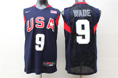 Team USA Basketball 9 Dwyane Wade Navy Nike Stitched Jersey Team USA Basketball 9 Dwyane Wade Navy Nike Stitched Jersey