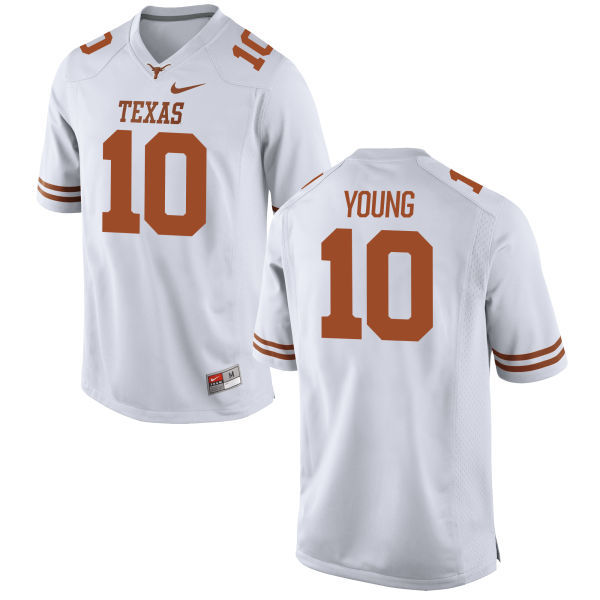 Texas Longhorns 10 Vince Young White Nike College Jersey
