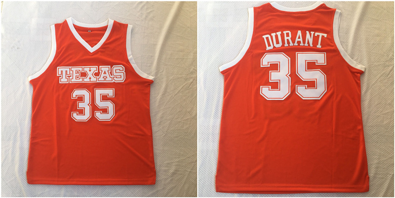 Texas Longhorns 35 Kevin Durant Orange Stitched College Basketball Jersey Texas Longhorns 35 Kevin Durant Orange Stitched College Basketball Jersey