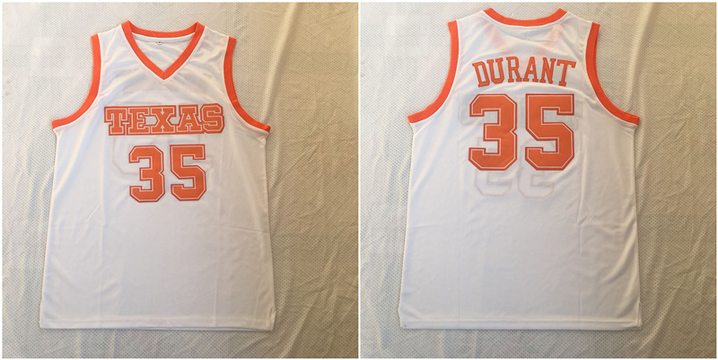 Texas Longhorns 35 Kevin Durant White Stitched College Basketball Jersey Texas Longhorns 35 Kevin Durant White Stitched College Basketball Jersey