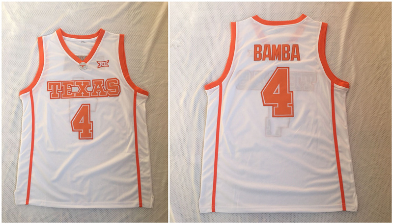 Texas Longhorns 4 Mohamed Bamba White Stitched College Basketball Jersey Texas Longhorns 4 Mohamed Bamba White Stitched College Basketball Jersey