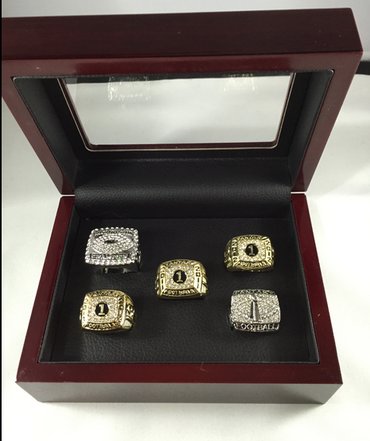 The NFL fantasy football team championship ring suits