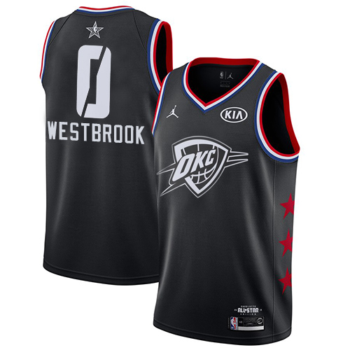 Thunder #0 Russell Westbrook Black Women's Basketball Jordan Swingman 2019 All-Star Game Jersey
