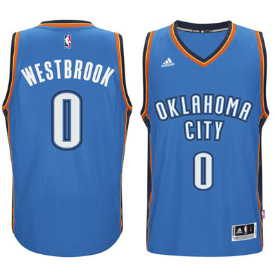 Thunder #0 Russell Westbrook Blue Swingman Jersey Thunder #0 Russell Westbrook Blue Swingman Jersey