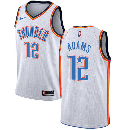 Thunder #12 Steven Adams White Women's Basketball Swingman Association Edition Jersey