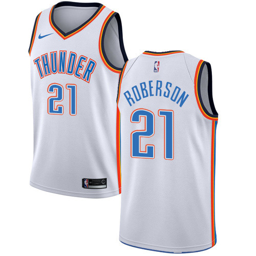 Thunder #21 Andre Roberson White Women's Basketball Swingman Association Edition Jersey