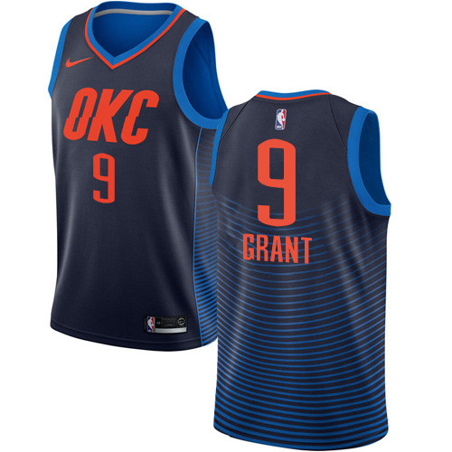 Thunder #9 Jerami Grant Navy Blue Women's Basketball Swingman Statement Edition Jersey