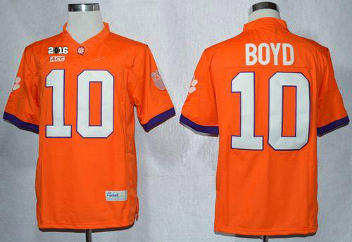 Tigers #10 Tajh Boyd Orange Limited 2016 College Football Playoff National Championship Patch Stitched NCAA Jersey Tigers #10 Tajh Boyd Orange Limited 2016 College Football Playoff National Championship Patch Stitched NCAA Jersey