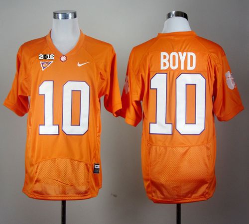 Tigers #10 Tajh Boyd Orange Pro Combat 2016 College Football Playoff National Championship Patch Stitched NCAA Jersey Tigers #10 Tajh Boyd Orange Pro Combat 2016 College Football Playoff National Championship Patch Stitched NCAA Jersey