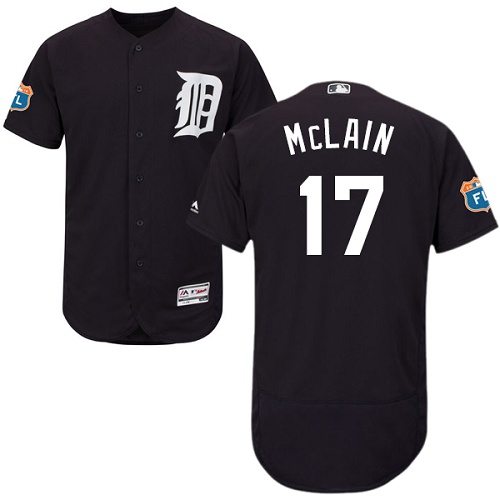 Tigers #17 Denny McLain Navy Blue Flexbase Authentic Collection Stitched MLB Jersey Tigers #17 Denny McLain Navy Blue Flexbase Authentic Collection Stitched MLB Jersey