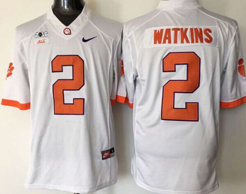 Tigers #2 Sammy Watkins White Limited 2016 College Football Playoff National Championship Patch Stitched NCAA Jersey Tigers #2 Sammy Watkins White Limited 2016 College Football Playoff National Championship Patch Stitched NCAA Jersey