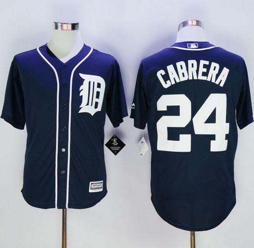 Tigers #24 Miguel Cabrera Navy Blue New Cool Base Stitched MLB Tigers #24 Miguel Cabrera Navy Blue New Cool Base Stitched MLB