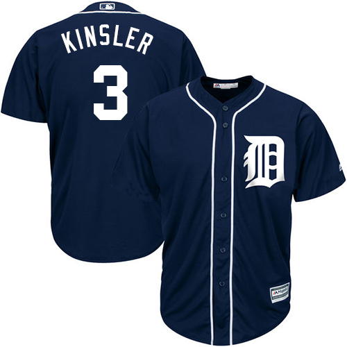 Tigers #3 Ian Kinsler Navy Blue Cool Base Stitched Youth MLB Jersey Tigers #3 Ian Kinsler Navy Blue Cool Base Stitched Youth MLB Jersey