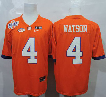 Tigers #4 Deshaun Watson Orange 1975-1978 Fuller 2016 College Football Playoff National Championship Patch Stitched NCAA Jersey Tigers #4 Deshaun Watson Orange 1975-1978 Fuller 2016 College Football Playoff National Championship Patch Stitched NCAA Jersey