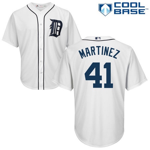 Tigers #41 Victor Martinez White Cool Base Stitched Youth MLB Jersey Tigers #41 Victor Martinez White Cool Base Stitched Youth MLB Jersey