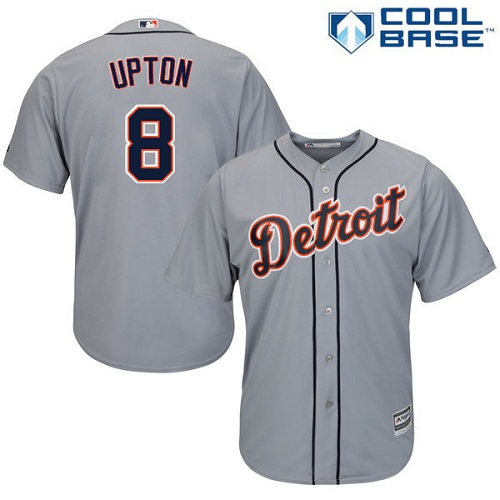 Tigers #8 Justin Upton Grey Cool Base Stitched Youth MLB Jersey Tigers #8 Justin Upton Grey Cool Base Stitched Youth MLB Jersey