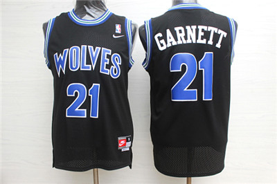 Timberwolves #21 Kevin Garnett Black Nike Jerse Timberwolves #21 Kevin Garnett Black Nike Jerse