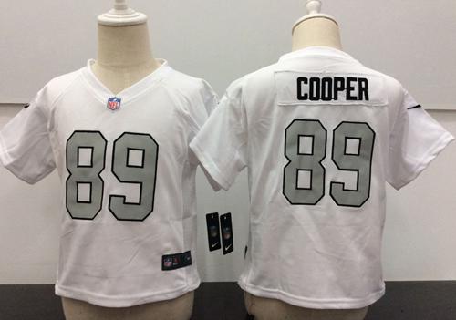 Toddler Nike Raiders #89 Amari Cooper White Rush Stitched NFL Elite Jersey