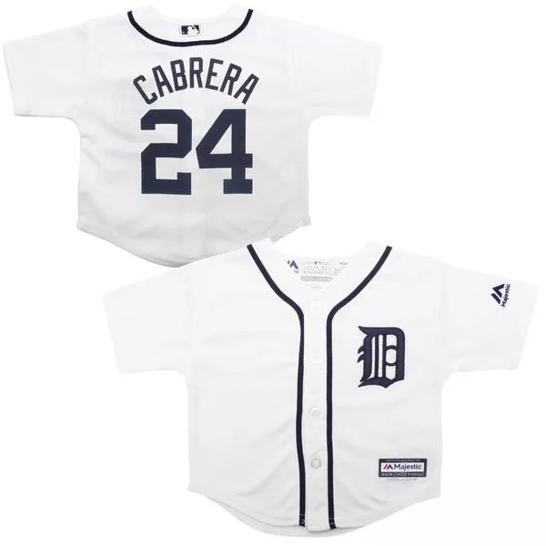 Toddler Tigers #24 Miguel Cabrera White Alternate Stitched MLB Jersey