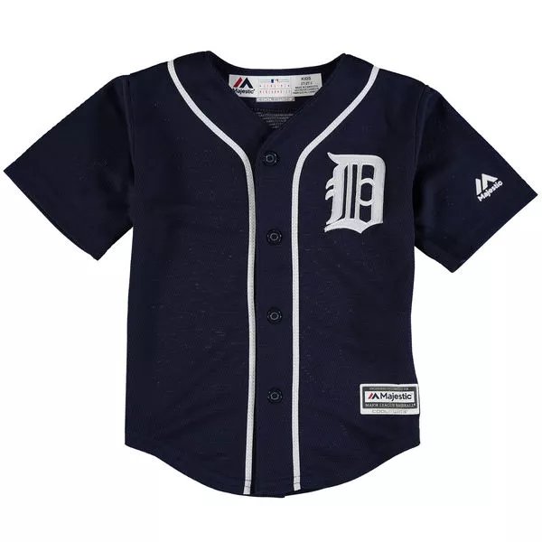 Toddler Tigers Blank Nayy Blue Alternate Stitched MLB Jersey