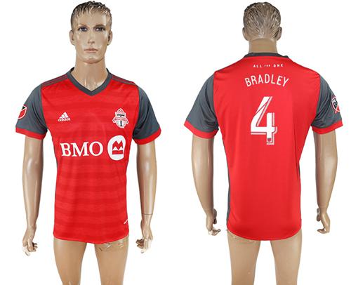 Toronto FC #4 Bradley Home Soccer Club Jersey