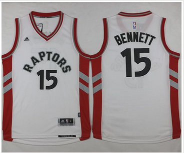 Toronto Raptors #15 Anthony Bennett White Stitched NBA Jersey