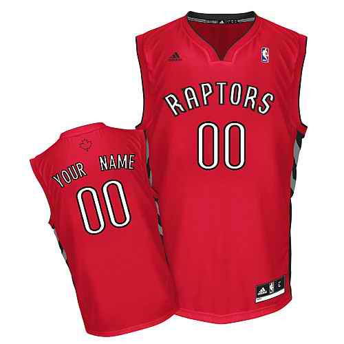 Toronto Raptors New Custom Red Adidas Road Jersey