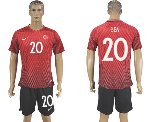 Turkey #20 Sen Home Soccer Country Jersey Turkey #20 Sen Home Soccer Country Jersey