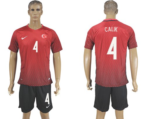 Turkey #4 Calik Home Soccer Country Jersey Turkey #4 Calik Home Soccer Country Jersey