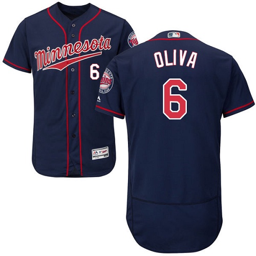 Twins #6 Tony Oliva Navy Blue Flexbase Authentic Collection Stitched MLB Jersey Twins #6 Tony Oliva Navy Blue Flexbase Authentic Collection Stitched MLB Jersey