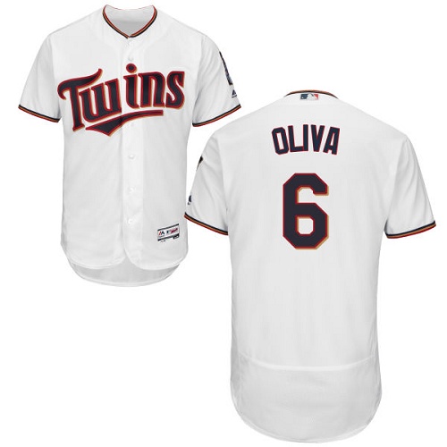 Twins #6 Tony Oliva White Flexbase Authentic Collection Stitched MLB Jersey Twins #6 Tony Oliva White Flexbase Authentic Collection Stitched MLB Jersey