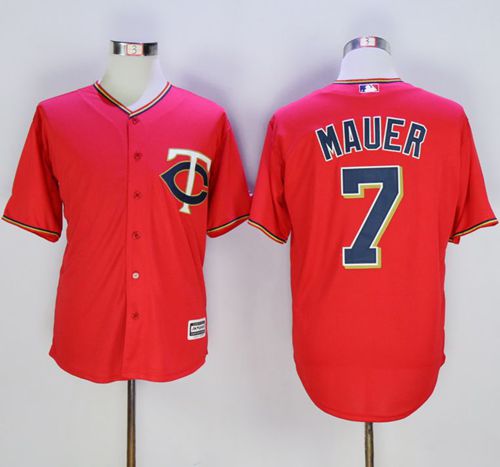 Twins #7 Joe Mauer Red New Cool Base Stitched MLB Jersey Twins #7 Joe Mauer Red New Cool Base Stitched MLB Jersey
