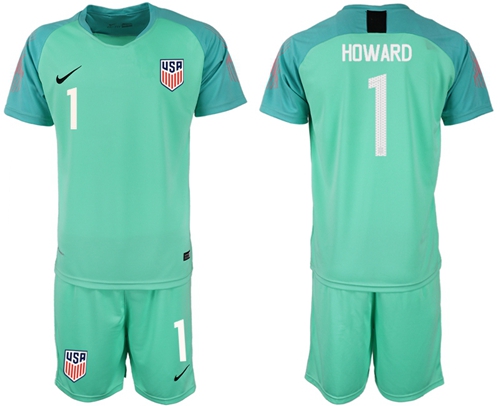 USA #1 Howard Green Goalkeeper Soccer Country Jersey USA #1 Howard Green Goalkeeper Soccer Country Jersey