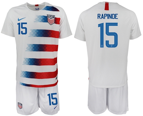 USA #15 Rapinoe Home Soccer Country Jersey USA #15 Rapinoe Home Soccer Country Jersey
