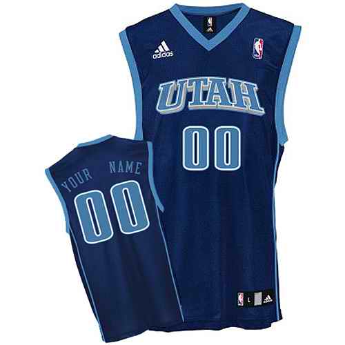 Utah Jazz Youth Custom Blue Utah Jersey